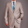 Giorgio Fiorelli Men's Pearl Grey Sharkskin 2-button Slim-fit Suit