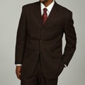 Lucelli Men's Brown Notched Lapel 3-button Suit