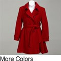 Rothschild Big Girl's Wool-blend Back Bow Belted Coat