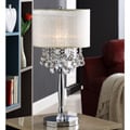 ETHAN HOME Silver Mist 3-light Crystal Chrome Table Lamp