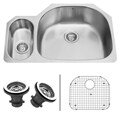 VIGO 32-inch Undermount Stainless Steel Kitchen Sink, Grid and Two Strainers