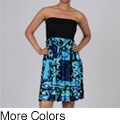 Water Water by Elan Women's Print Soutesh Strapless Smocked Dress
