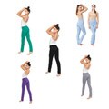American Apparel Cotton Spandex Jersey Straight Leg Yoga Pants