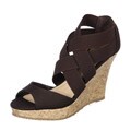 CL by Laundry 'Indulge' Brown Cork-bottom Wedge Sandal