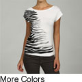 Metric Knits Women's Striped Cap Sleeve Shirt