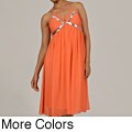 Issue New York Women's Silk Sequin Ruffled Sweetheart Halter Dress
