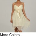 Issue New York Women's Empire Waist Tie Front Short Evening Dress