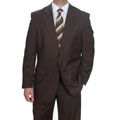Ferrecci Men's Brown Pinstripe 2-button Suit