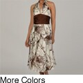 Issue New York Women's Printed Halter Neck Evening Dress