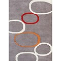 Hand-tufted Horizon Metro Circles Grey Wool Rug (8' x 10') 