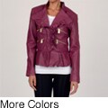Member's Only Women's Peplum Ruffle Jacket
