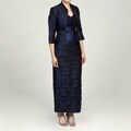 Jessica Howard Women's Petite 2-piece Embellished Ruffle Dress