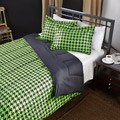 Lime/ Black Houndstooth Twin-size Comforter Set