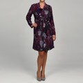 Jessica Howard Women's Plus Pleated Empire Waist Dress