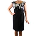 R&M Richards Black/ White Cap Sleeve Dress