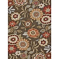 Hand-hooked Charlotte Brown Rug (5' x 7'6)