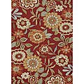 Hand-hooked Charlotte Red Rug (7'6 x 9'6)