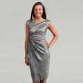 Connected Apparel Women's Ruche Waistline Dress