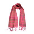 Honeysuckle Plaid Cashmere Scarf