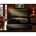 Sophie Taupe Velvet Tufted King-size Platform Bed