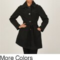 London Fog Women's Single-breasted Hooded Raincoat