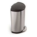 Simplehuman 10.5-gal Brushed Steel Step Trash Can