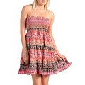 Stanzino Women's Coral Strapless Floral Print Dress