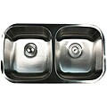 Highpoint Collection Stainless Steel Double Equal Bowl Undermount Kitchen Sink