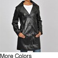 Tibor Designs Women's Pick Stitched Leather Walking Coat