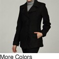 Trendz Women's Wool-blend Notched Collar Coat
