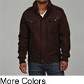 Rocawear Men's Wool Snapped Collar Bomber Jacket