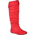 Story Women's 'Cookie' Red Faux Suede Knee-high Boots