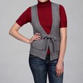 Escio Women's Grey Tie-front Vest FINAL SALE