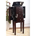 Contemporary Style Espresso Jewelry Armoire Chest