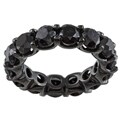 14k Gold and Black Rhodium 9 3/8ct TDW Black Diamond Eternity Band