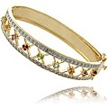 Gem Jolie 14k Gold Overlay Multi-gemstone and Diamond Accent Bracelet