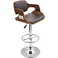 Walnut Bent Wood Modern Barstool