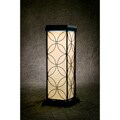 Black Steel Floral Design Outdoor Solar Lamp
