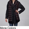 Trilogi Women's Wool-blend Hooded Coat with Attached Scarf