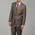 MICHAEL Michael Kors Men's Tan Shark Skin Pattern 2-button Wool Suit