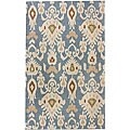 Handmade Alexa Ikat Wool Rug (7'6 x 9'6)