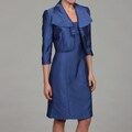 Tahari Women's Peri Ruffle Front Jacket Dress