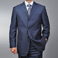 Giorgio Fiorelli Men's Blue Teakweave 3-button Suit