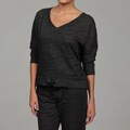 Jessica Simpson Junior's Charcoal V-neck Top FINAL SALE