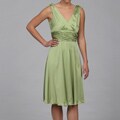 Patra Women's Kiwi Ruched Satin Dress