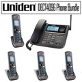 Uniden DECT 6.0 2-line Cord/ Cordless Digital Answering System with 4 Handset Kit