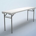 Mayline Dark-gray/White Multi-purpose Folding Table (18" x 72")