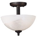 Lafayette 2-light Bronze Semi-flush
