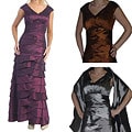Tabeez Sleeveless Metallic Gown