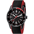 PUMA Gents 'Top Race' Black Red Analog Watch